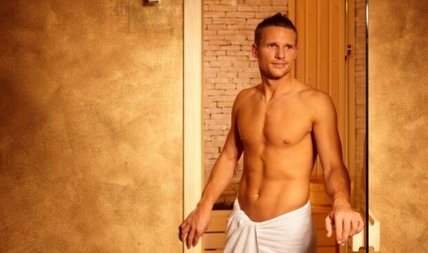 man in the bathhouse before penis enlargement